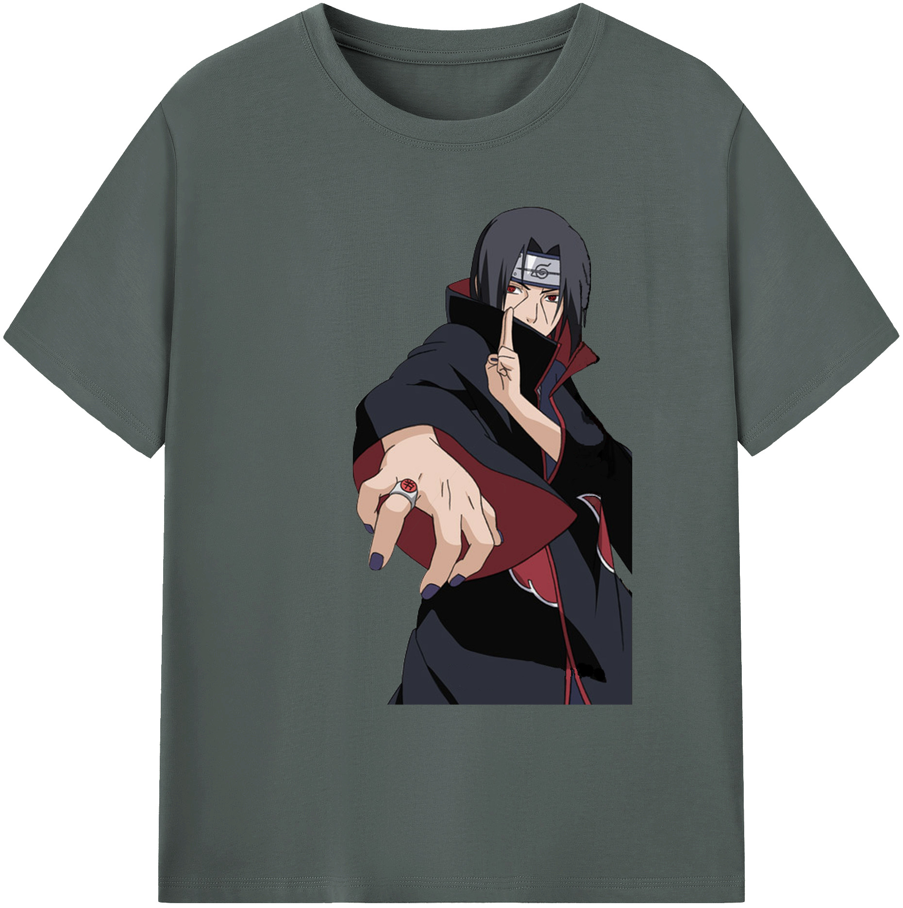 （画像用） NARUTO -ナルト- うちは イタチ Uchiha Itachi 綿100％ メンズ半袖Tシャツ｜肌触りやわらか＆通気性